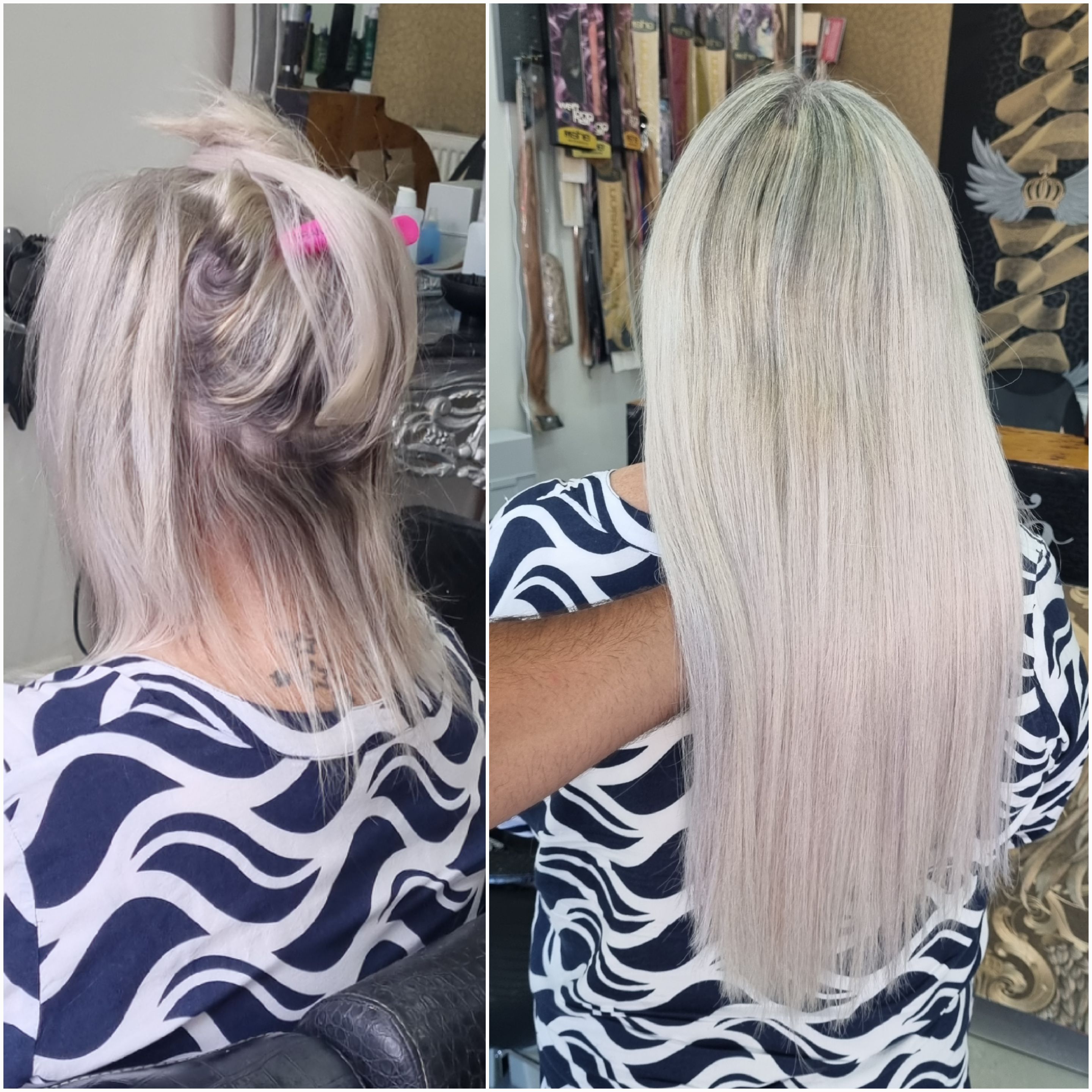 HAARVERLÄNGERUNG TRESSENTECHNIK mit Microrings
Tape Extensions /Keratin bonding extensions / clip in extensions im bochum by Rococo Hairdesign!