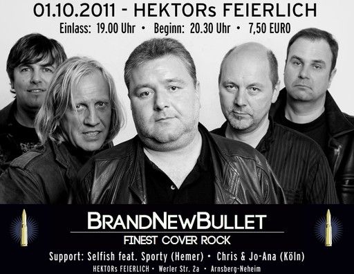 Werbung von 2011 zum Auftritt der Band "BrandNewBullet"