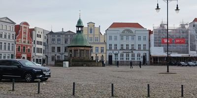 Marktplatz in Wismar in Mecklenburg