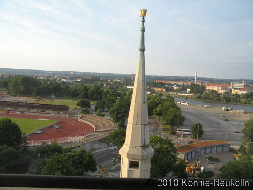 Blick von der Terrasse des Yenidze-Restaurants