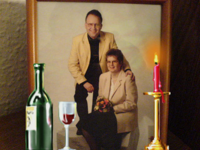 Meine jetzt sterbende Frau und mich bei unserer Hochzeit 2005.