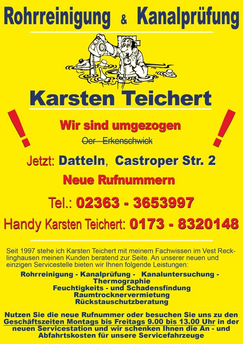 RohrReinigungDatteln

Karsten Teichert 