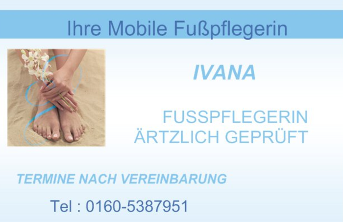 Nutzerbilder Mobile Fußpflege Ivana Ärtzlich geprüft