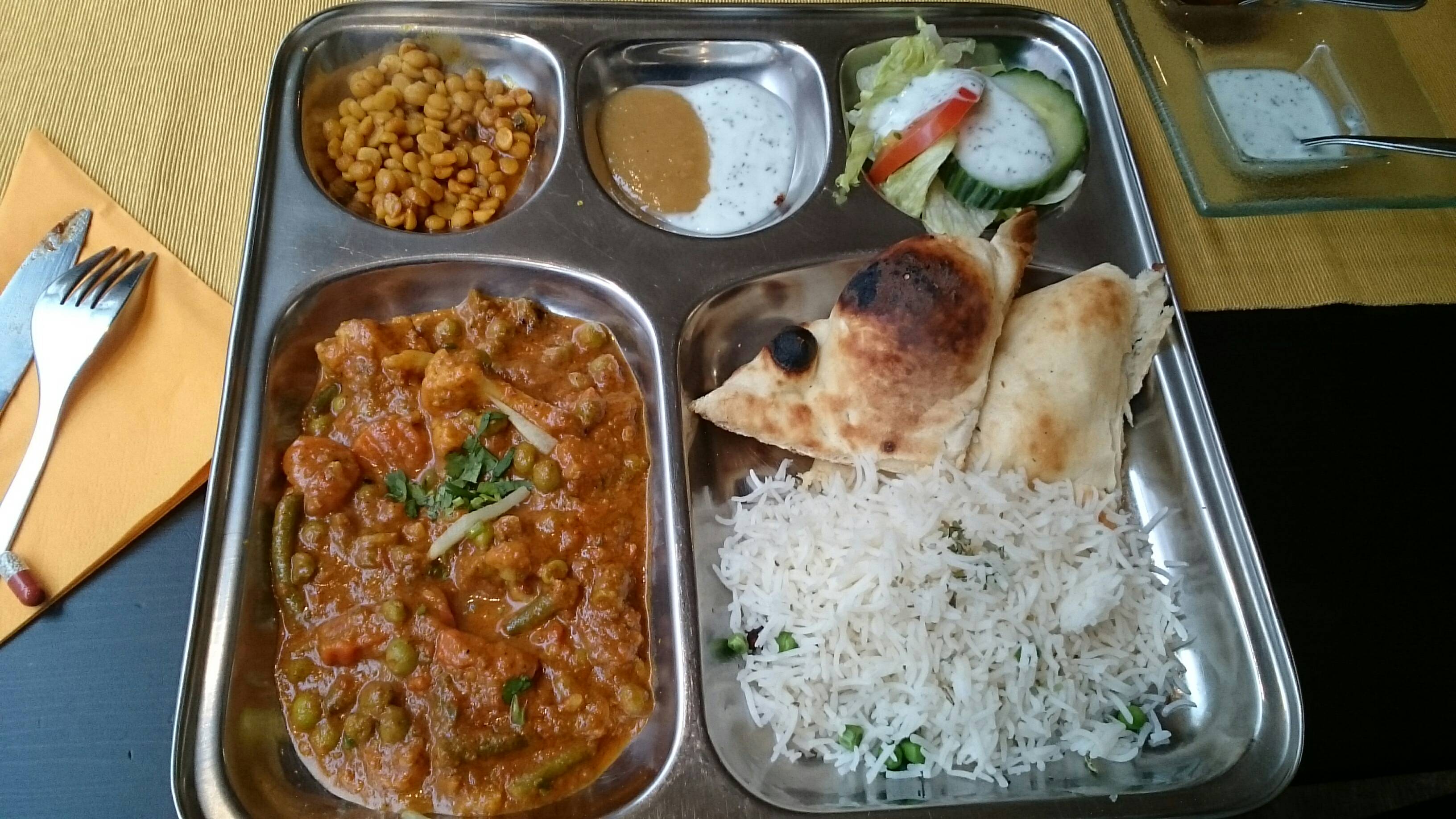 Gemüse Curry von der Mittagskarte (4,90)