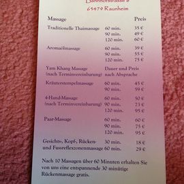 Wanon Traditionelle Thaimassage Raunheim in Raunheim