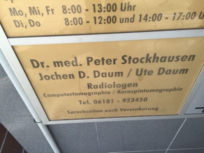 Nutzerbilder Dr. med Peter Stockhausen J. D. Daum Ute Daum Praxis für Radiologische Diagnostik