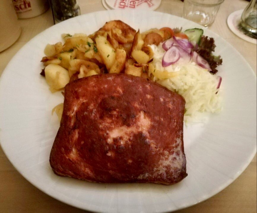 Brauerei zur Malzmühle Köln Altstadt - Leberkäs mit Bratkartoffeln