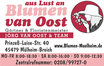Logo von Oost Jörg Aus Lust an Blumen e.K. van Blumenfachgeschäft in Mülheim an der Ruhr