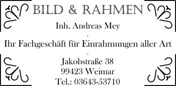 Logo von Bild & Rahmen - Inh. Andreas Mey in Weimar in Thüringen