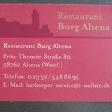 Burg Altena Restaurant Kastell in Altena in Westfalen