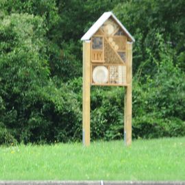 Insektenhotel auf der Wiese