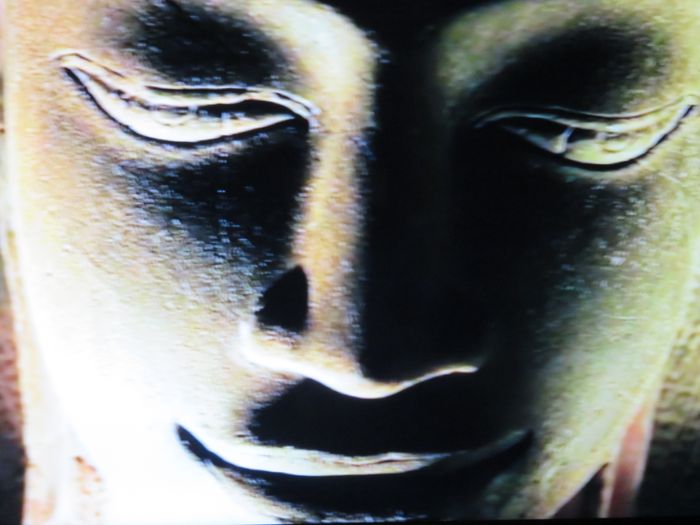 Meditierender Buddha, Detail