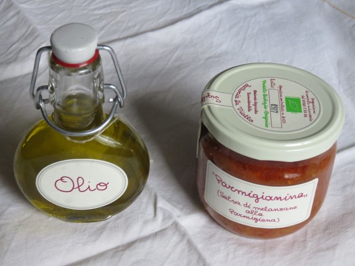 Olivenöl und Parmigianina (Auberginensoße)