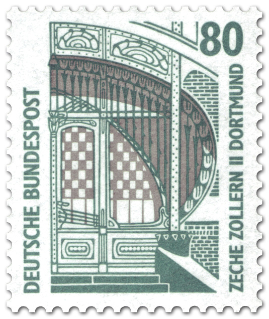 Briefmarke - Zeche Zollern II (1991)