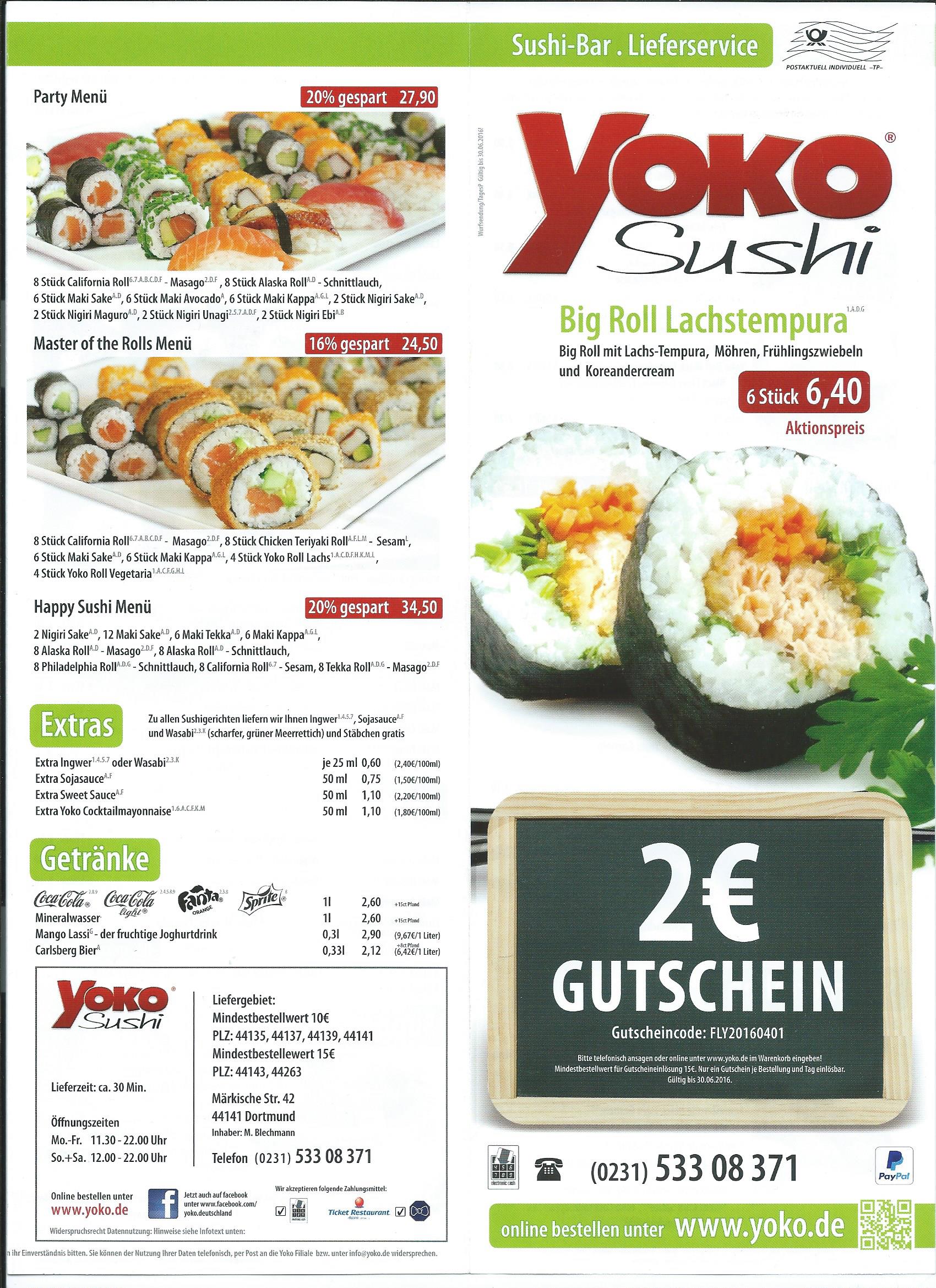 Flyer mit Gutschein