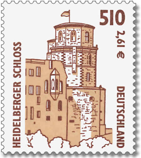 Briefmarke - Heidelberger Schloss (2001)