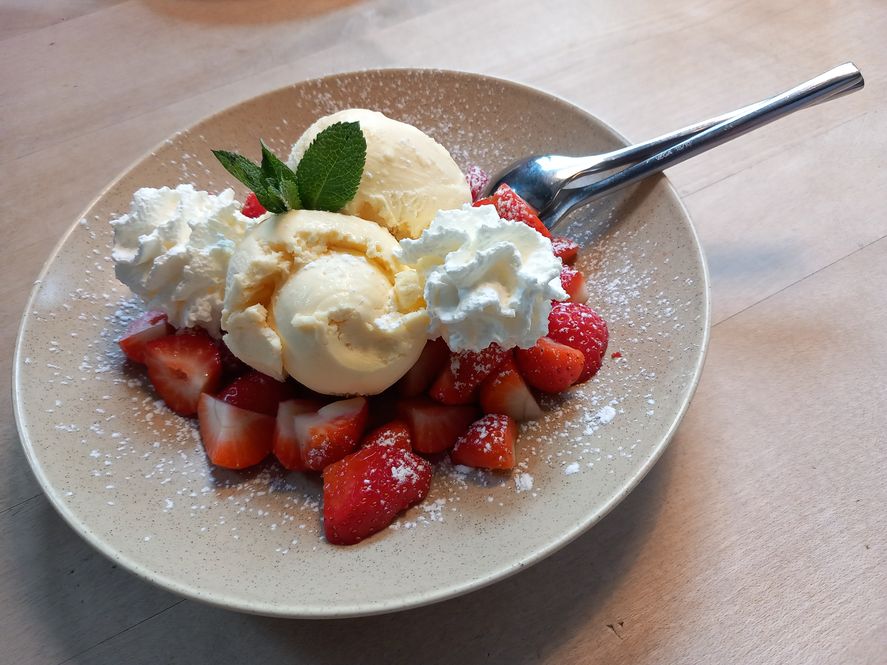 Erdbeeren + Vanilleeis