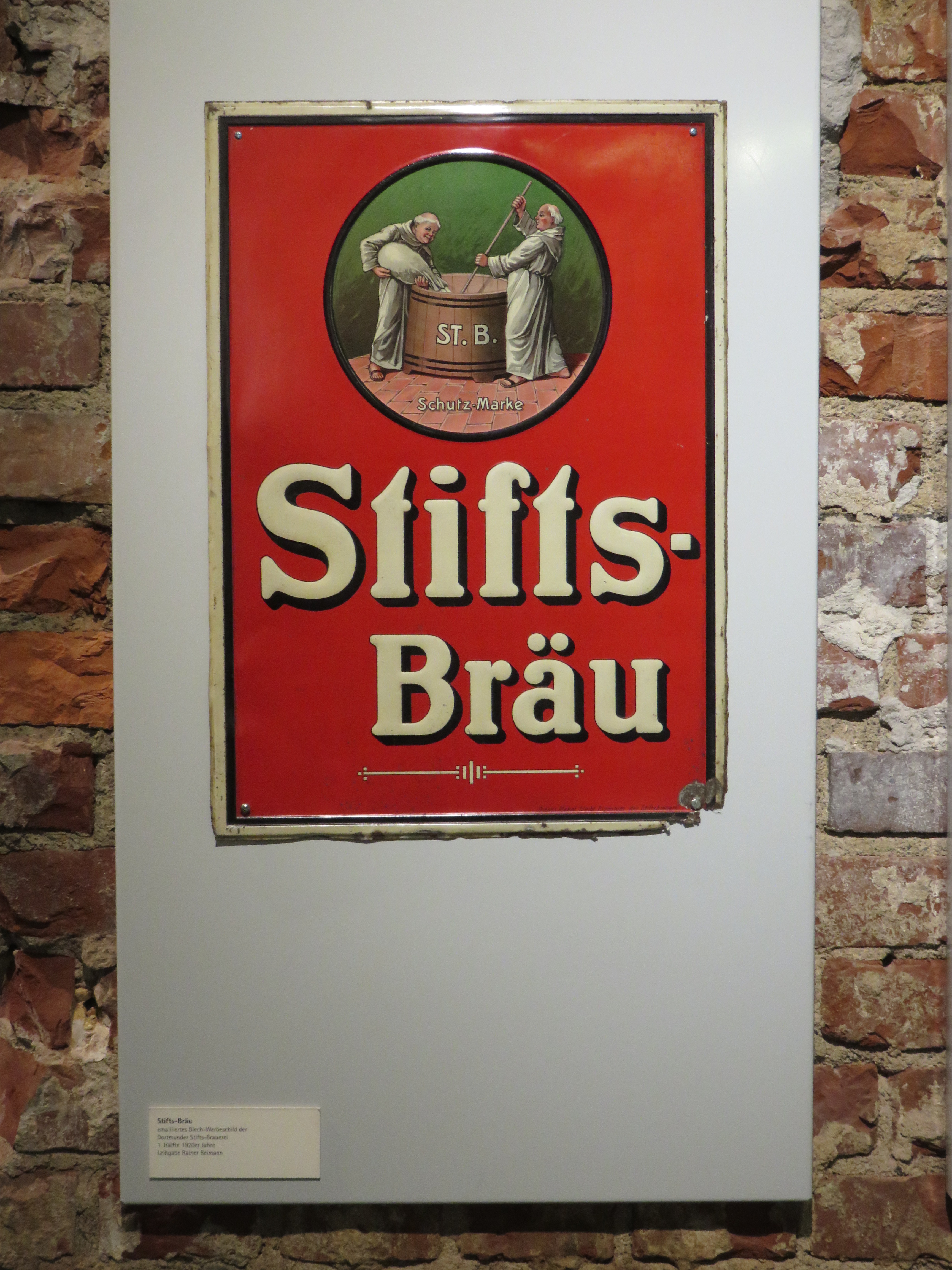 Schild: Stifts Brauerei