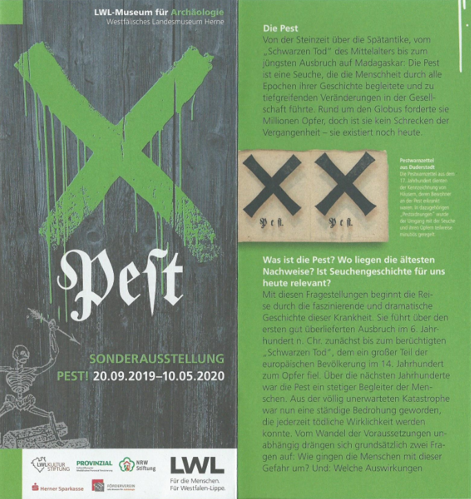 Ausstellung 'Pest!' - Flyer