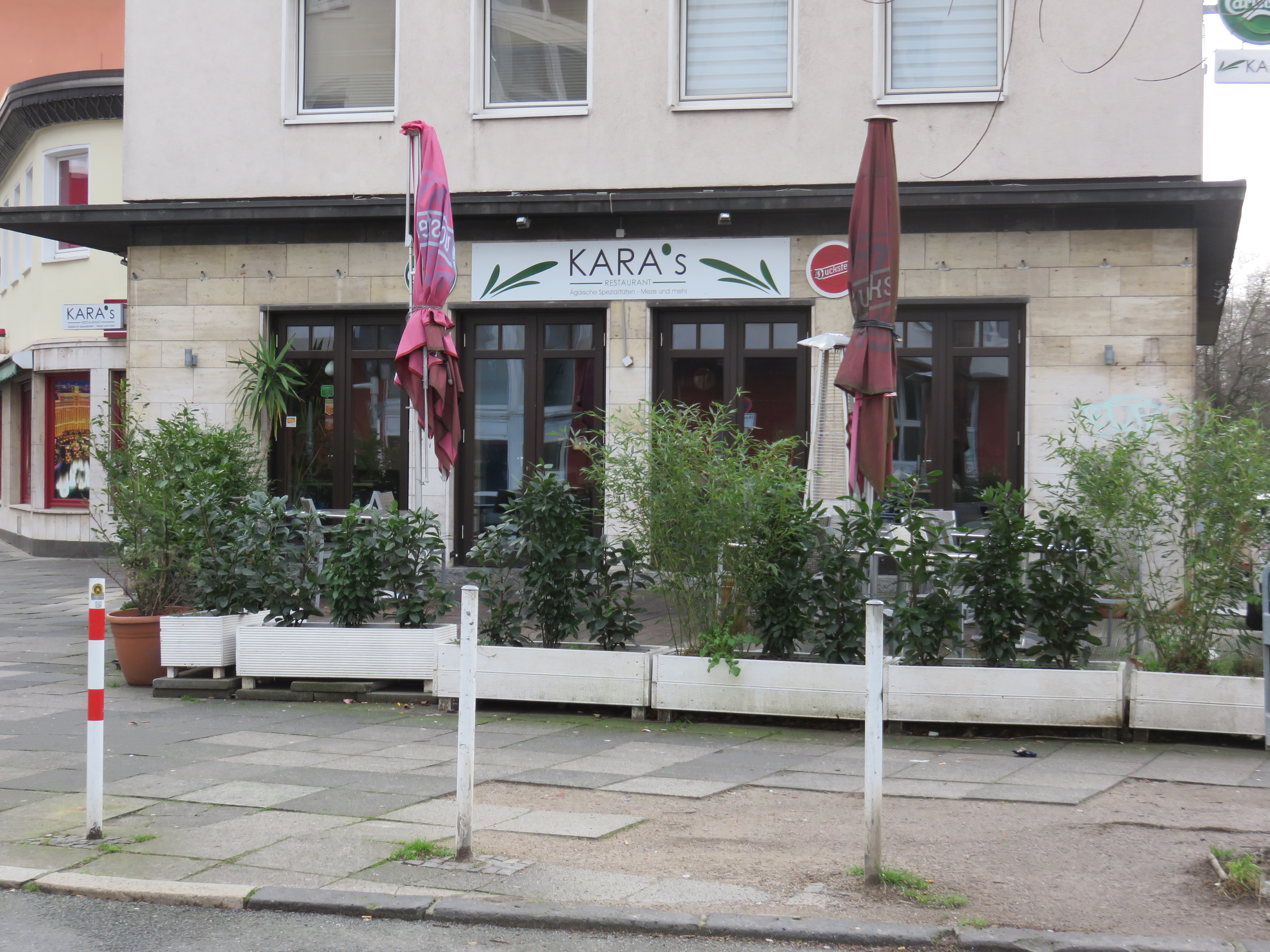 Der Biergarten ist noch geschlossen.