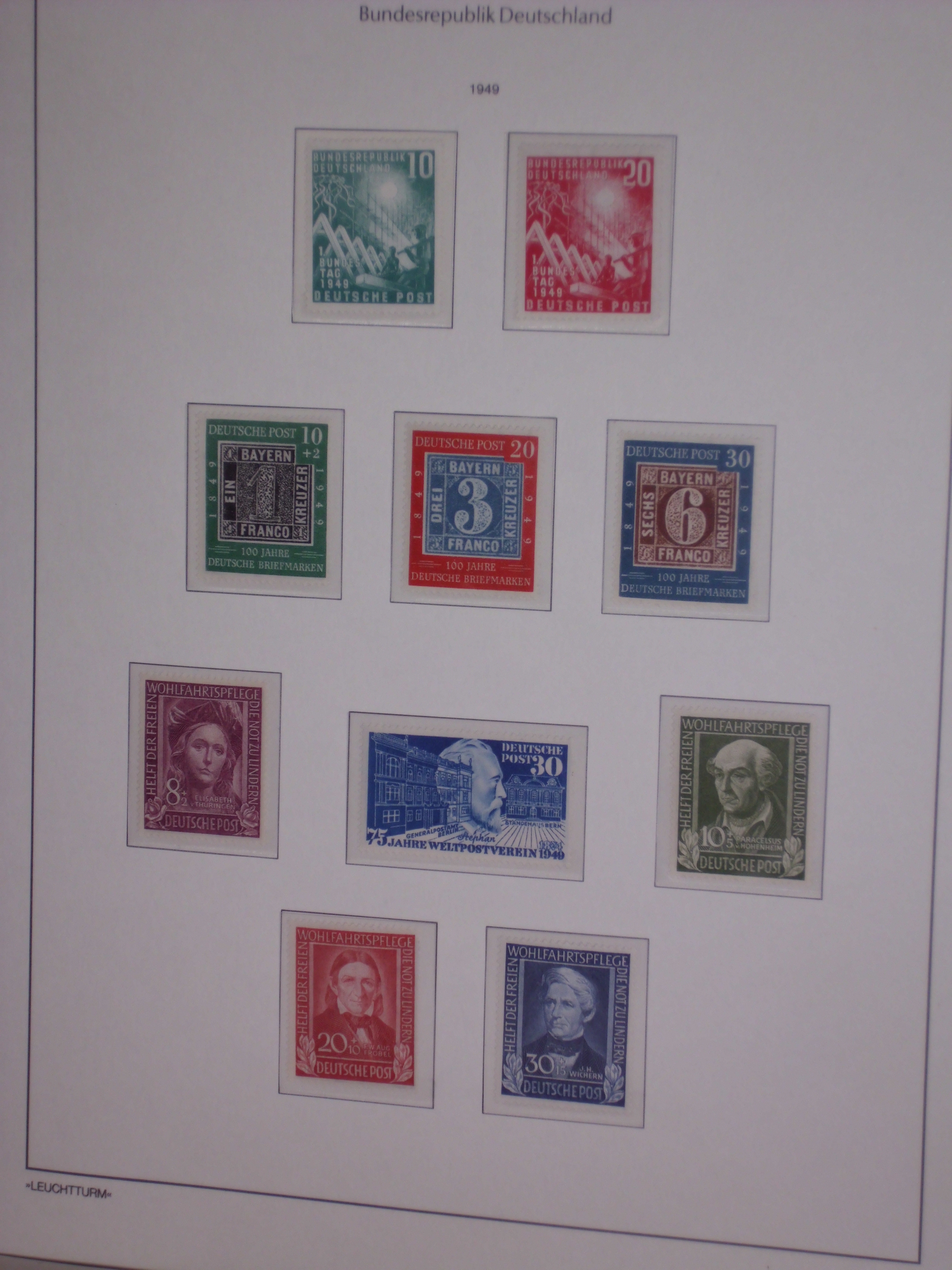 Erste Briefmarken der BRD