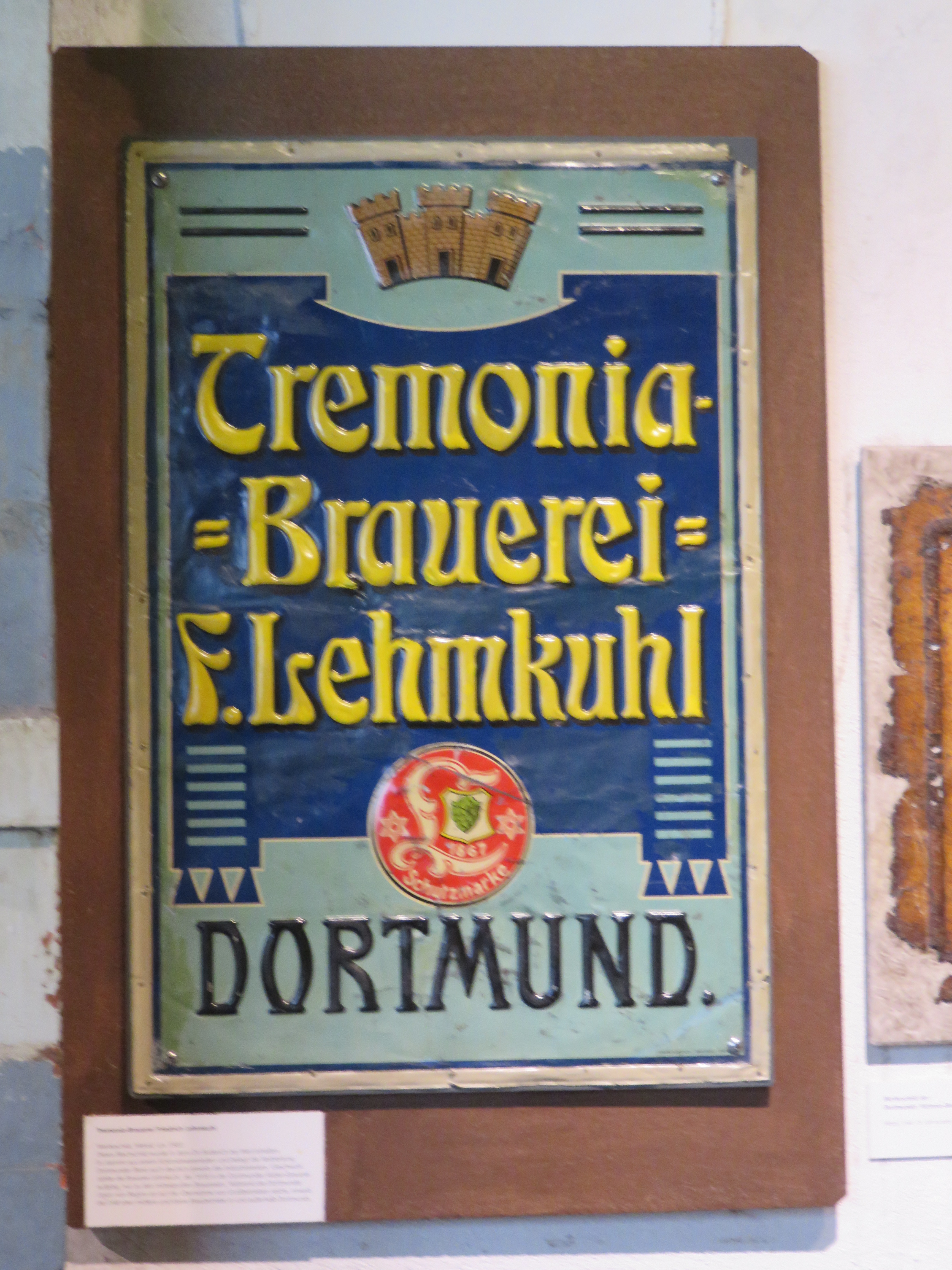 Schild: Tremonia Brauerei