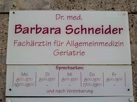 Bild zu Dr. med. Barbara Schneider Praxis für Allgemeinmedizin und Geriatrie
