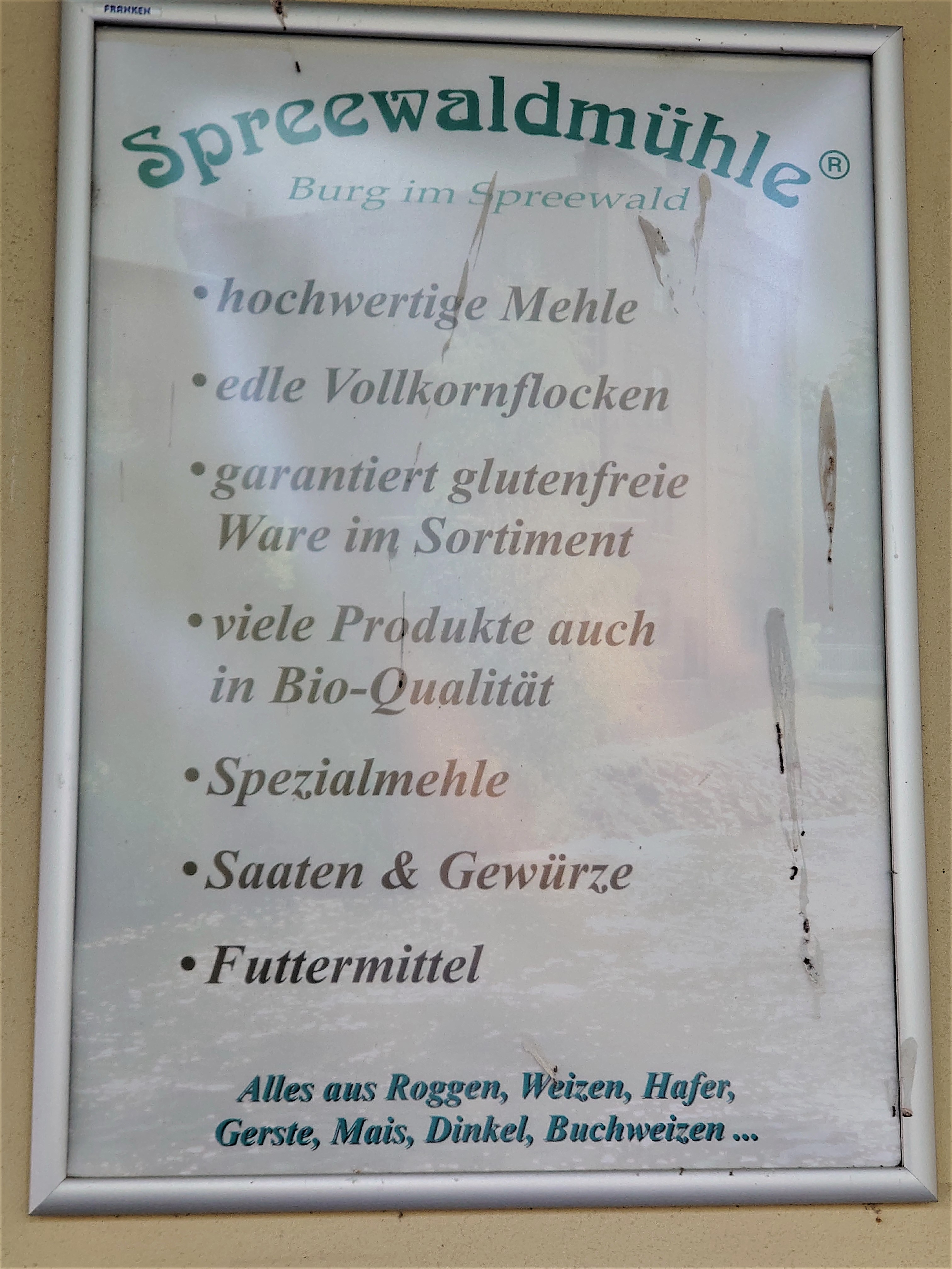 Schild beim Eingang