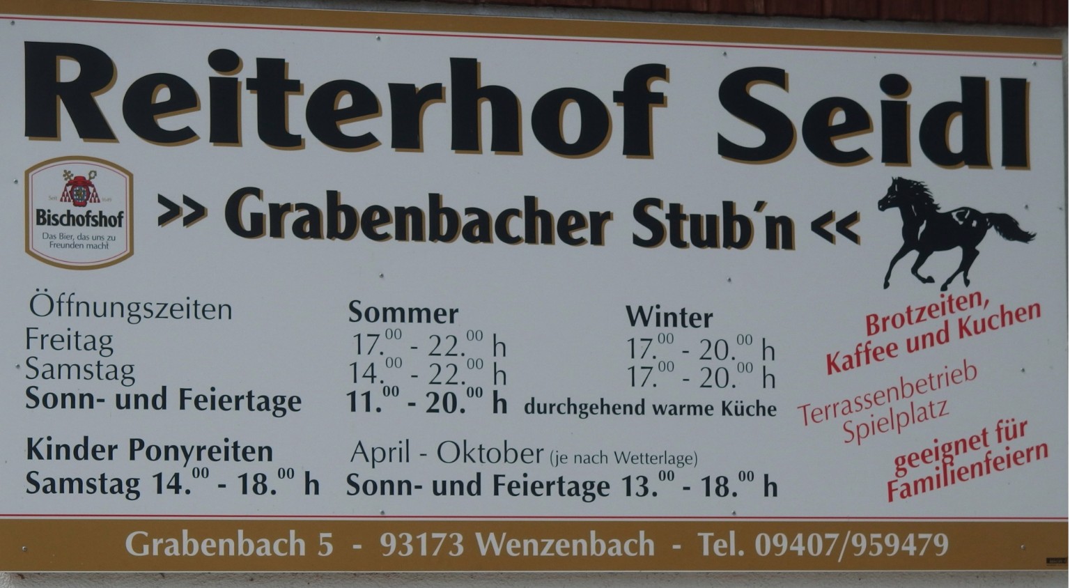 Hinweistafel in Wenzenbach