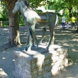 Junge Pferde - Bronzeplastik von Heinrich Drake im Tierpark Berlin in Berlin