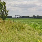 Technisches Denkmal »Eisenbahnhubbrücke Karnin« in Karnin Stadt Usedom