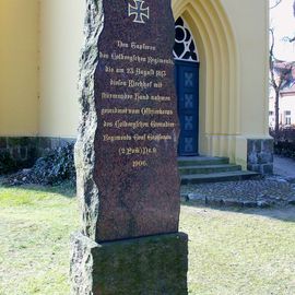 Gedenkstein von 1906 f&uuml;r die Gefallenen des preu&szlig;ischen Colbergschen Grenadierregiments