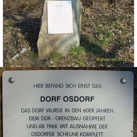 Gedenkstein f&uuml;r das Dorf Osdorf (s&uuml;dl. von Berlin)