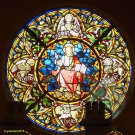 Fensterrose mit thronendem Christus 