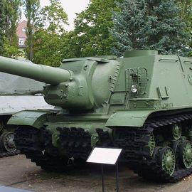 Sowjetische gepanzerte Selbstfahrlafette ISU-152, mit 152mm-Haubitze