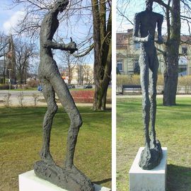 Skulptur -Gerhart Hauptmann- vor dem Museum