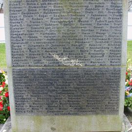 Rückseite des Gedenksteins mit den Namen der Märzgefallenen 