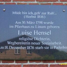 Gedenktafel für Luise Hensel