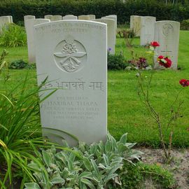 Gedenkgrab für den in Klein Wittenberg beigesetzten Rifleman Thapa, 1st King George Vs Own Gurkha Rifles (The Malaun Regiment) der indischen Armee