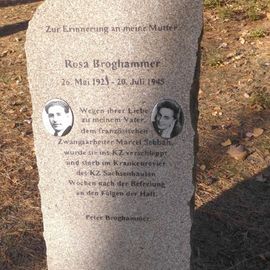 Gedenkstein für Rosa Broghammer (1923-1945)