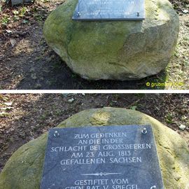 Gedenkstein von 2013 f&uuml;r die in der Schlacht bei Gro&szlig;beeren gefallenen Sachsen