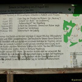 Der Hagelberg: Infotafel zur Schlacht bei Hagelberg am 27.8.1813
