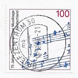 100-Pfennige-Briefmarke "75 Jahre Donaueschinger Musiktage" von 1996