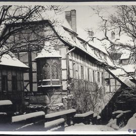 Wartburg - Vogtei mit N&uuml;rnberger Erker im Februar 1955