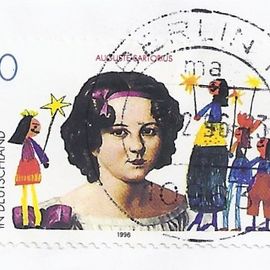 100-Pfennige-Briefmarke "150 Jahre Kindermissionswerk in Deutschland" von 1996