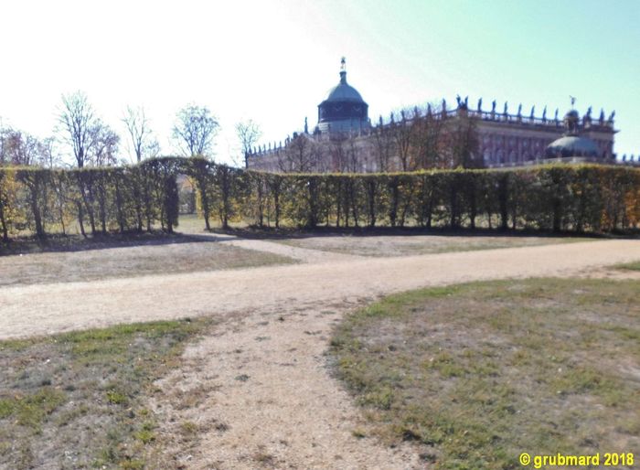Blick vom Kaiserlichen Privatgarten zum Neuen Palais
