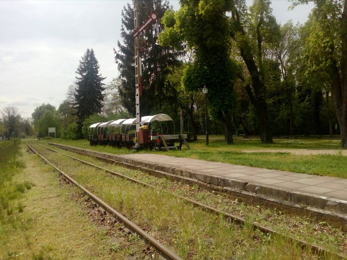 Draisinen der Erlebnisbahn am Bahnhof Mellensee