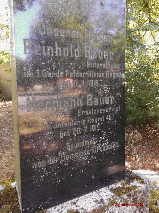 Deutsches Kriegerdenkmal in Kirchhofen - Inschrift