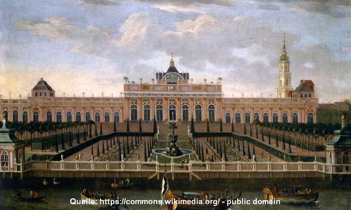 Schloss Monbijou um 1740 - Gemälde von Dismar Degen - Quelle commons.wikimedia.org - public domain
