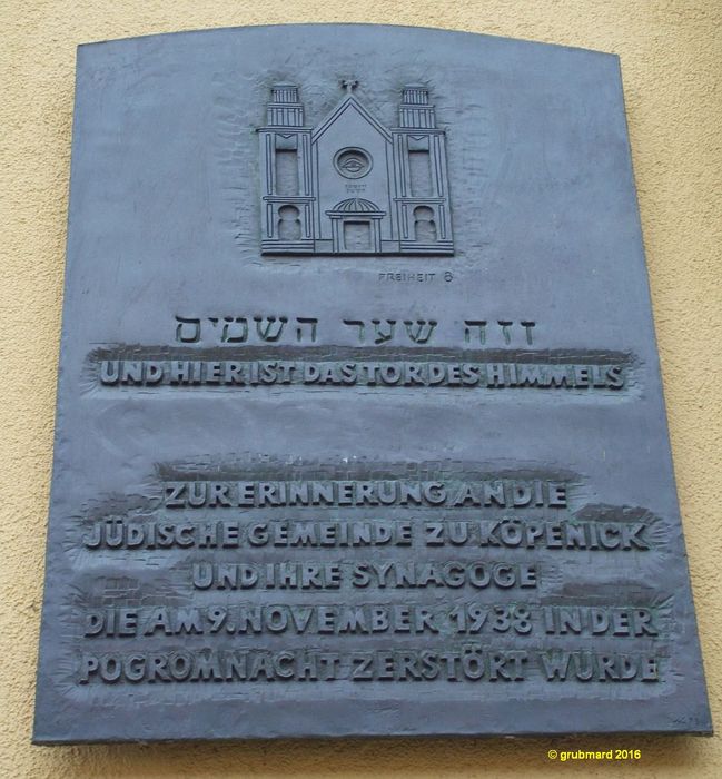 Gedenktafel für die Köpenicker Synagoge